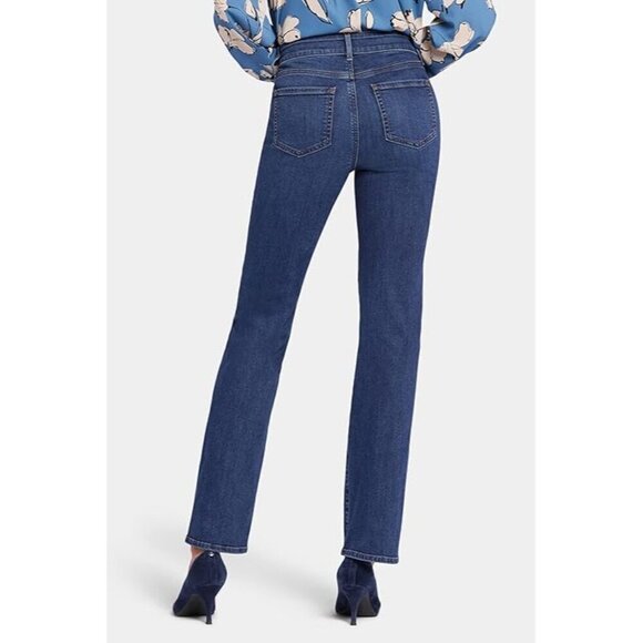 NYDJ Womens‎ Marilyn Straight-Leg High-Waist Jeans Medium Wash Size 14 - Picture 2 of 13